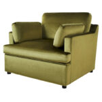 Green 37 Accent Chair with Plastic Legs and Decorative Pillows - Image 6
