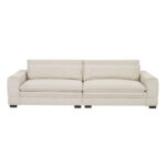 Beige Modern 104.7 Large Fabric Sofa with Lumbar Pillows - Image 11