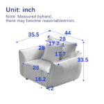 44 Upholstered Arm Chair with Pillows - Image 5