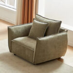 44 Upholstered Arm Chair with Pillows - Image 6