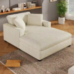 53.5 Chaise Lounge Chair with Solid Wood Legs and Comfort Pillows - Image 38