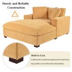 53.5 Chaise Lounge Chair with Solid Wood Legs and Comfort Pillows - Image 14