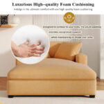 53.5 Chaise Lounge Chair with Solid Wood Legs and Comfort Pillows - Image 15