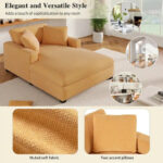 53.5 Chaise Lounge Chair with Solid Wood Legs and Comfort Pillows - Image 16