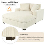 53.5 Chaise Lounge Chair with Solid Wood Legs and Comfort Pillows - Image 32