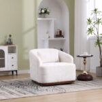 Swivel Barrel Chair, Comfy Round Accent Sofa Chair for Living Room, 360 Degree Swivel Barrel Club Chair - Image 18