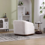 Swivel Barrel Chair, Comfy Round Accent Sofa Chair for Living Room, 360 Degree Swivel Barrel Club Chair - Image 3