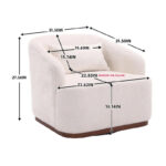 Swivel Barrel Chair, Comfy Round Accent Sofa Chair for Living Room, 360 Degree Swivel Barrel Club Chair - Image 17