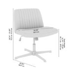 Sutton Armless Computer Chair Without Wheels - Image 7