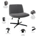Sutton Armless Computer Chair Without Wheels - Image 19