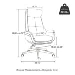 Adjustable Reclining Swivel High Back Home Office Chair with Footrest and Armrest - Image 8