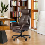 Adjustable Reclining Swivel High Back Home Office Chair with Footrest and Armrest - Image 14