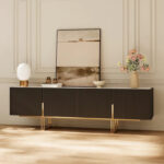 78.7 TV Stand, Entertainment Center with Faux Marble Top - Image 40