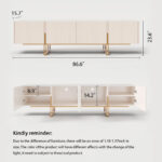 78.7 TV Stand, Entertainment Center with Faux Marble Top - Image 11
