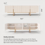 78.7 TV Stand, Entertainment Center with Faux Marble Top - Image 20