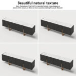 78.7 TV Stand, Entertainment Center with Faux Marble Top - Image 33
