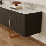 78.7 TV Stand, Entertainment Center with Faux Marble Top - Image 39