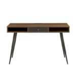 Mid Century Desk with USB Ports and Power Outlet, Modern Writing Study Desk with Drawers,Home Office Computer Desk - Image 26