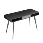 Mid Century Desk with USB Ports and Power Outlet, Modern Writing Study Desk with Drawers,Home Office Computer Desk - Image 10