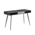 Mid Century Desk with USB Ports and Power Outlet, Modern Writing Study Desk with Drawers,Home Office Computer Desk - Image 11
