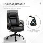 Executive Office Chair with Wide Seat, Computer Desk Chair with High Back, Adjustable Height and Swivel Wheels - Image 5