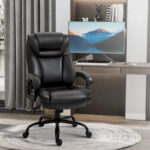 Executive Office Chair with Wide Seat, Computer Desk Chair with High Back, Adjustable Height and Swivel Wheels - Image 9