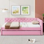 Full XL Solid Wood Platform Bed with Twin XL Trundle, Pine Frame - Image 2