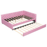 Full XL Solid Wood Platform Bed with Twin XL Trundle, Pine Frame - Image 8