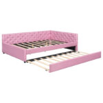 Full XL Solid Wood Platform Bed with Twin XL Trundle, Pine Frame - Image 12