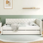 Full XL Solid Wood Platform Bed with Twin XL Trundle, Pine Frame - Image 17