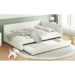 Full XL Solid Wood Platform Bed with Twin XL Trundle, Pine Frame - Image 19