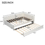 Full XL Solid Wood Platform Bed with Twin XL Trundle, Pine Frame - Image 20