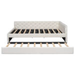 Full XL Solid Wood Platform Bed with Twin XL Trundle, Pine Frame - Image 21