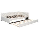 Full XL Solid Wood Platform Bed with Twin XL Trundle, Pine Frame - Image 23