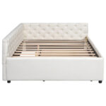 Full XL Solid Wood Platform Bed with Twin XL Trundle, Pine Frame - Image 27
