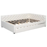 Full XL Solid Wood Platform Bed with Twin XL Trundle, Pine Frame - Image 28