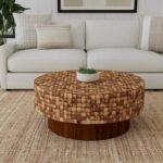 Mila Coconut Shell Round Pedestal Coffee Table by - Image 13