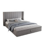 Queen Size Upholstered Platform Bed Modern Storage Bed Frame - Image 3