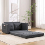 3-In-1 Upholstered Futon Sofa Convertible Floor Sofa Bed - Image 12