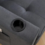 3-In-1 Upholstered Futon Sofa Convertible Floor Sofa Bed - Image 19
