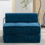 Convertible Sofa Bed,Modern Chenille Upholstered Sleeper Chair - Image 26