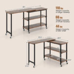 Gymax 360 Free Rotating Sofa Side Table Mobile L-shaped Laptop Table - See Details - Image 3