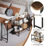 Gymax 360 Free Rotating Sofa Side Table Mobile L-shaped Laptop Table - See Details - Image 7