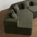 127.5Polyester Modular Sectional Cloud Couch with Deep Seat, No Assembly Required, and Modern Minimalist Design - Image 6