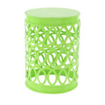 Multi Colored Metal Indoor Outdoor Nesting Accent Table with Carved Design Collection (Set of 3) - S/3 23, 19, 15H - Image 16