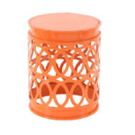 Multi Colored Metal Indoor Outdoor Nesting Accent Table with Carved Design Collection (Set of 3) - S/3 23, 19, 15H - Image 17