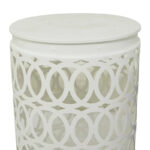 Multi Colored Metal Indoor Outdoor Nesting Accent Table with Carved Design Collection (Set of 3) - S/3 23, 19, 15H - Image 26