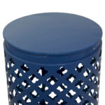 Multi Colored Metal Indoor Outdoor Nesting Accent Table with Carved Design Collection (Set of 3) - S/3 23, 19, 15H - Image 33