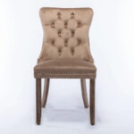 High-end Tufted Solid Wood Contemporary Velvet Upholstered Dining Chair - Image 2
