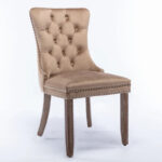 High-end Tufted Solid Wood Contemporary Velvet Upholstered Dining Chair - Image 3
